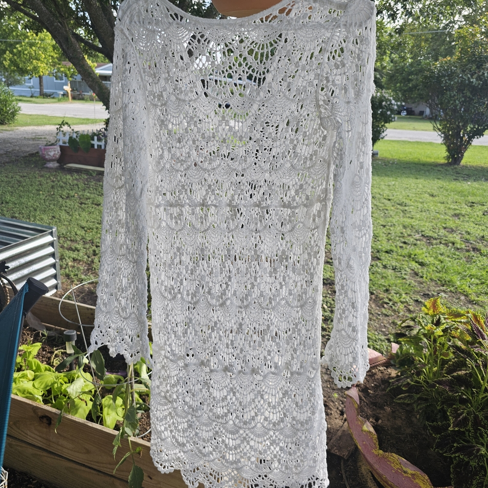 White Crochet Lace Top